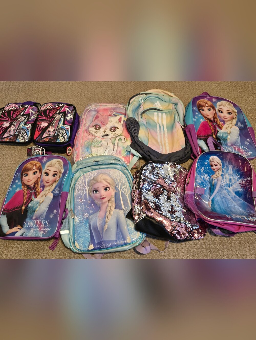 backpack and lunch bag lot
